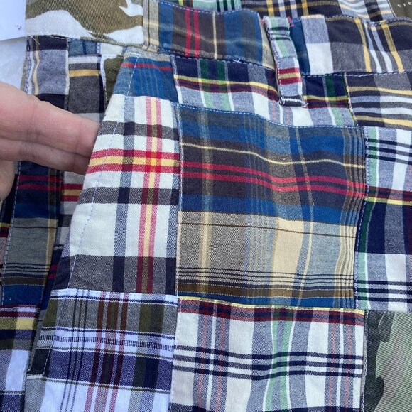 Siegfried Vintage Men's 11" Shorts NWT Madras Plaid Cargo Golf, Preppy, sz 38 - Picture 5 of 14